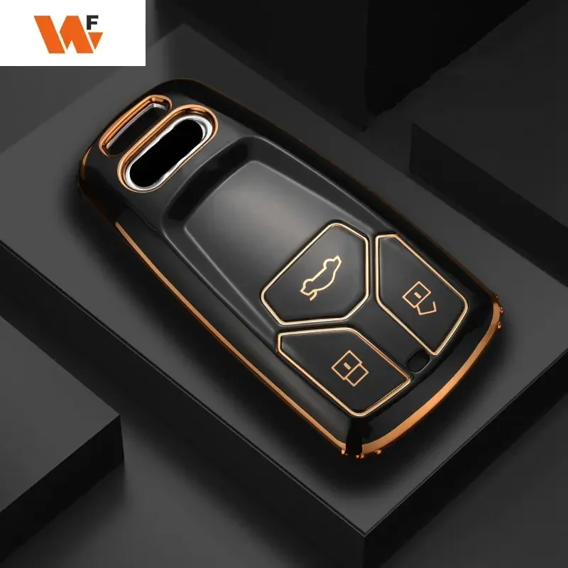 

For Audi A4 B9 A5 A6 8S 8W Q5 Q7 4M S4 S5 S7 TT TTS TFSI RS Fashion TPU Car Remote Key Case Cover Shell Protector Fob Keyless