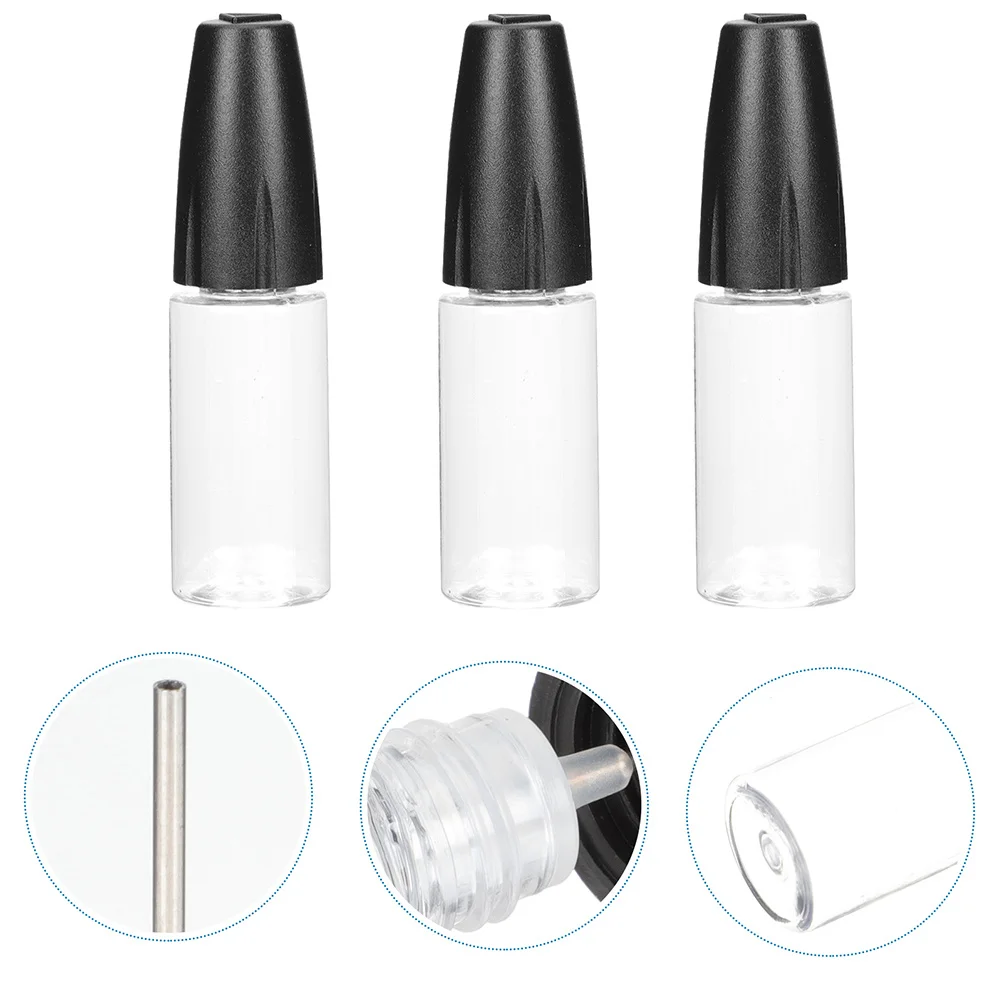 

10Pcs Transparent Needle Bottles Long Needle Tips Applicator Precise Liquid Dispensing Fine Tip Squeeze Bottles