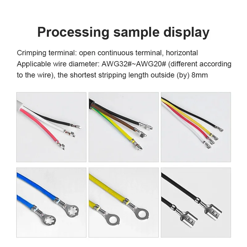 AWG36-AWG20 Cable Terminal Crimping Machine Semi-Automatic High Precision Horizontal Wire Stripping Terminal Integrated Machine