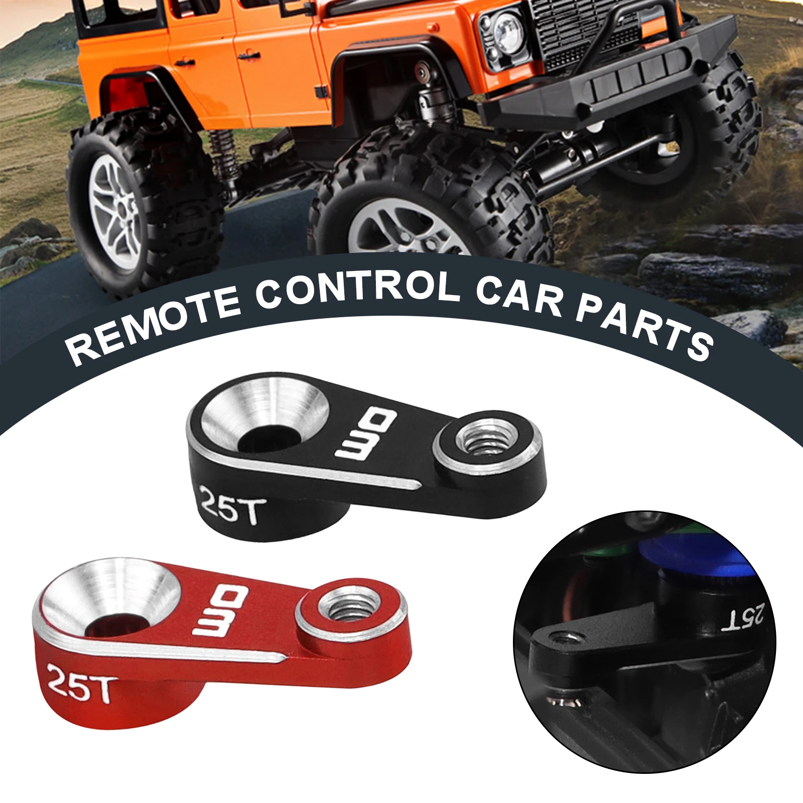 25t servo braço dente servo chifre braço de direção rc servo braço chifre para 1/18 trx4m rc rastreador para trx4m rc crawler