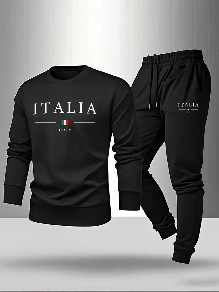 Men's Set Home Outdoor Warm Outfit Single Sweatshirt or Pants Italy Fashion Pullover&Sweatpants Spring Autumn Casual Long sleeve