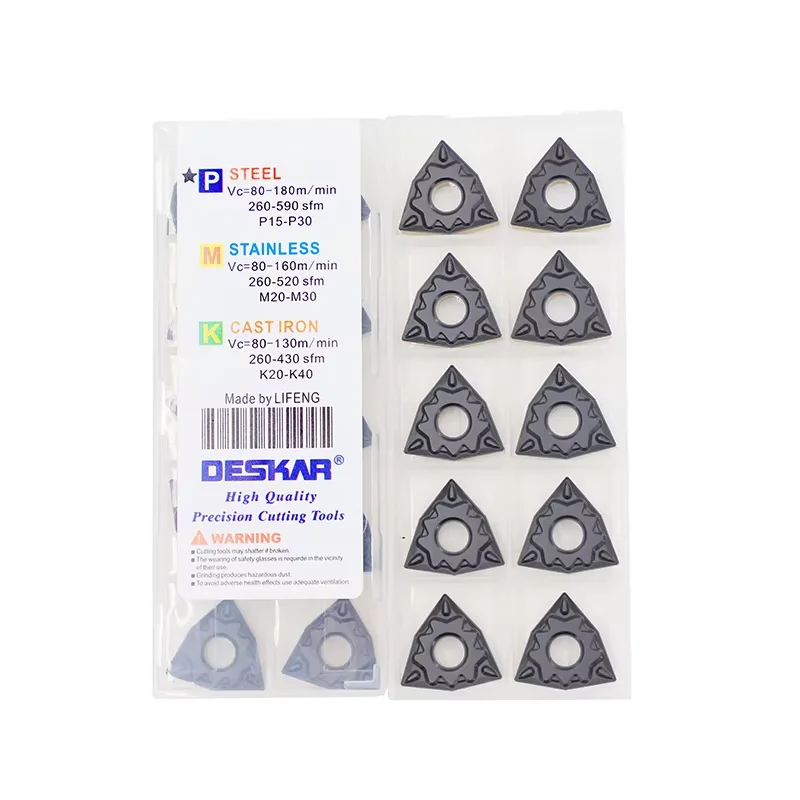 DESKAR WNMG080404 WNMG080408 HQ LF9218 مخرطة CNC أداة القطع كربيد إدراج خاص لأجزاء الصلب طلاء CVD مزدوج اللون #3