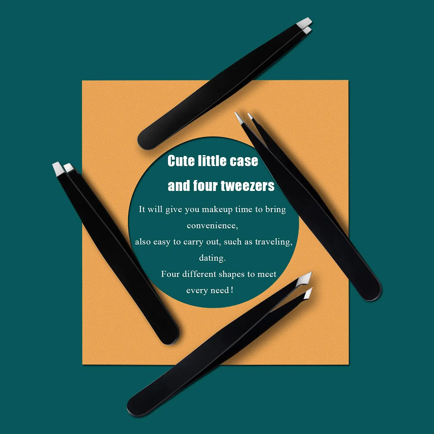 1/4pcs High-Quality Eyebrow Tweezers Precision Tweezers Stainless Steel Eyebrow Tweezers Beauty Tools Eyelash Tweezers 96 Clips