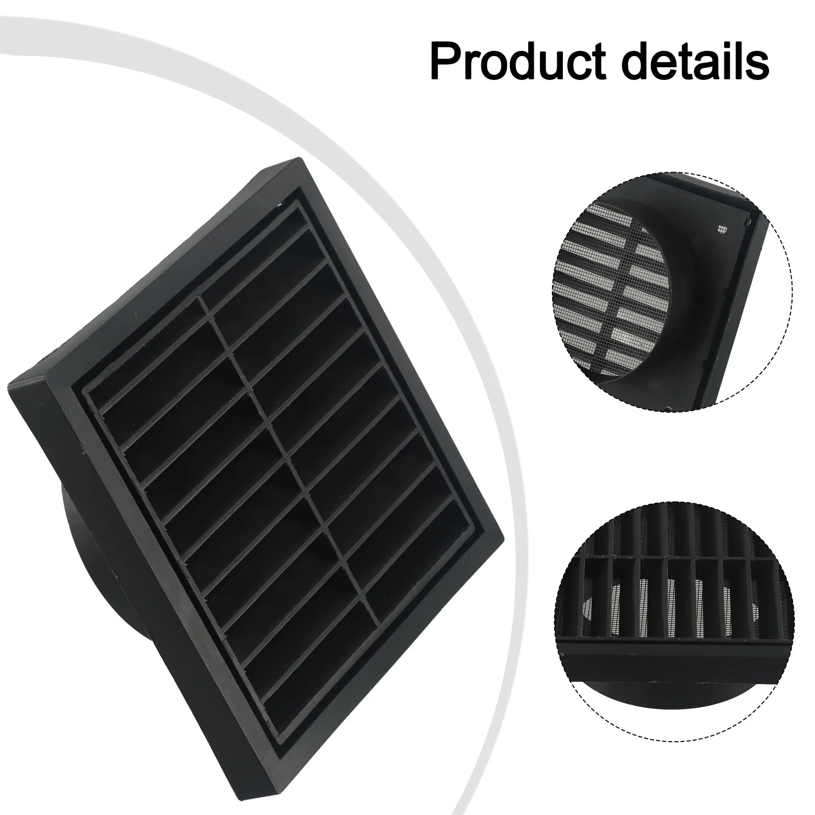 Fan Fixed Grille Air Outlet Cover Indoor Use Sturdy PP Material Wall Or Ceiling Installation Wire Mesh Protection