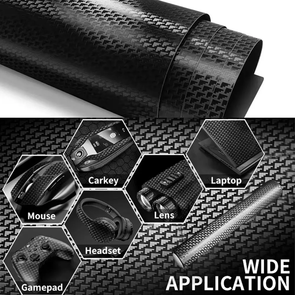 Car Sticker 3D Aircraft Pattern Carbon Fiber Vinyl Wrap Film Car Decal For Center Console Interior Color Change Rearview Mirror