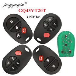 Jingyuqin 3 3/4/5/6 BTN 315MHz telecomando portachiavi per Toyota Sienna Solara Avalon Camry Highlander Sequoia Tacoma Tundra