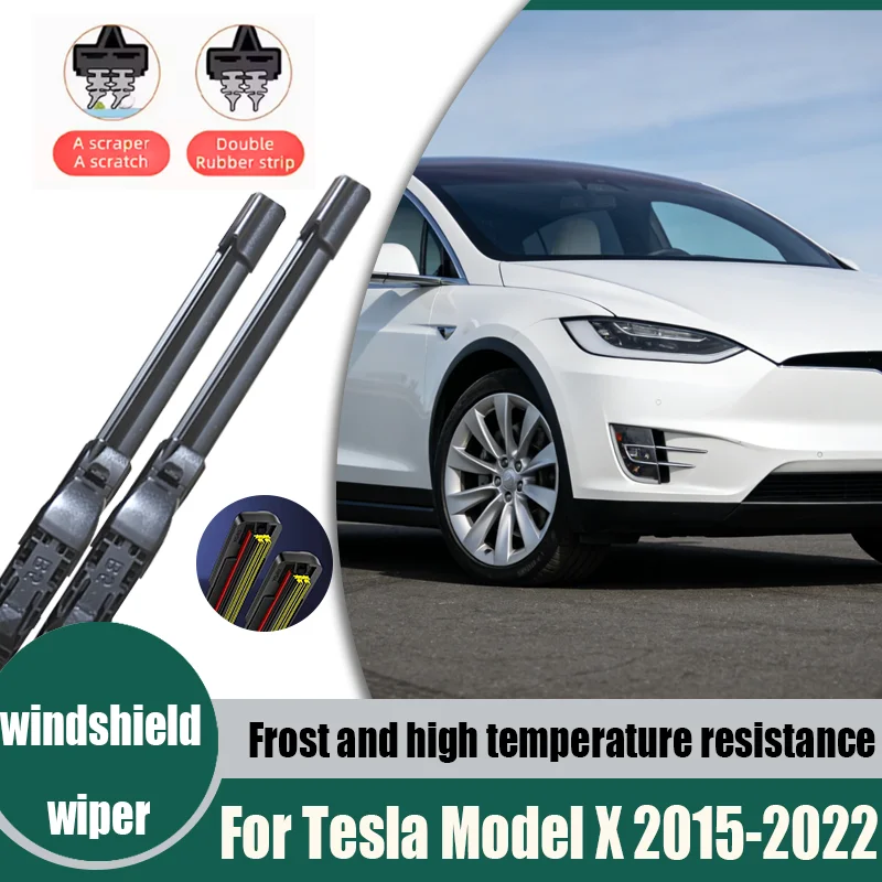 Car Wiper Blades Front  Windshield Wiper Blades Set of 4 For Tesla Model X 2015 2016 21017 2018 2022 Windshield Wipers Auto
