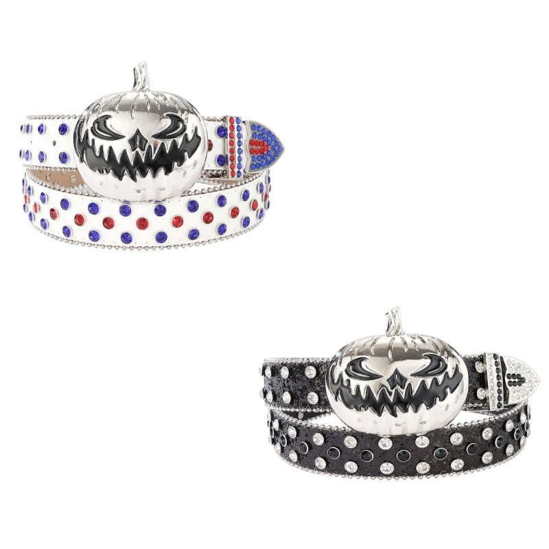 women's-belt-stylish-pumpkin-rhinestones-pu-belt-adjustable-waistband-for-dresses-jeans-casual-outfits-y08e