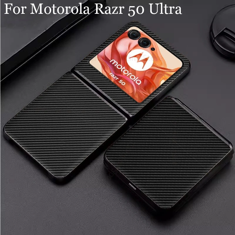 

Fundas For Motorola Razr 50 40 Ultra 5G Carbon Fiber Phone Shockproof Case For Razr gen 5 4 Ultra Slim Flip Cover For Razr 50 40