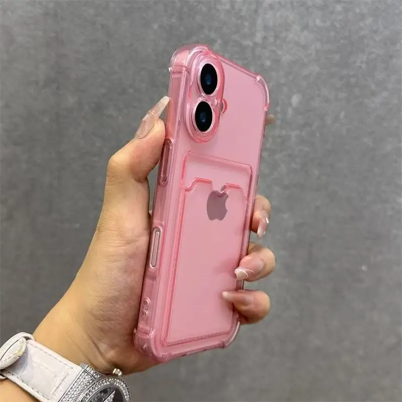 Kartentasche, Brieftasche, transparente Handyhülle für iPhone 16 Pro Max 16 Plus, Stoßstangen-Abdeckung – Detail 5