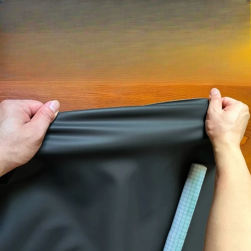 Wear Resistant Waterproof Four Sided Elastic Artificial Leather Fabric Motorcycle Seat Cushion Sofa Chair Seat Holder Per Meter