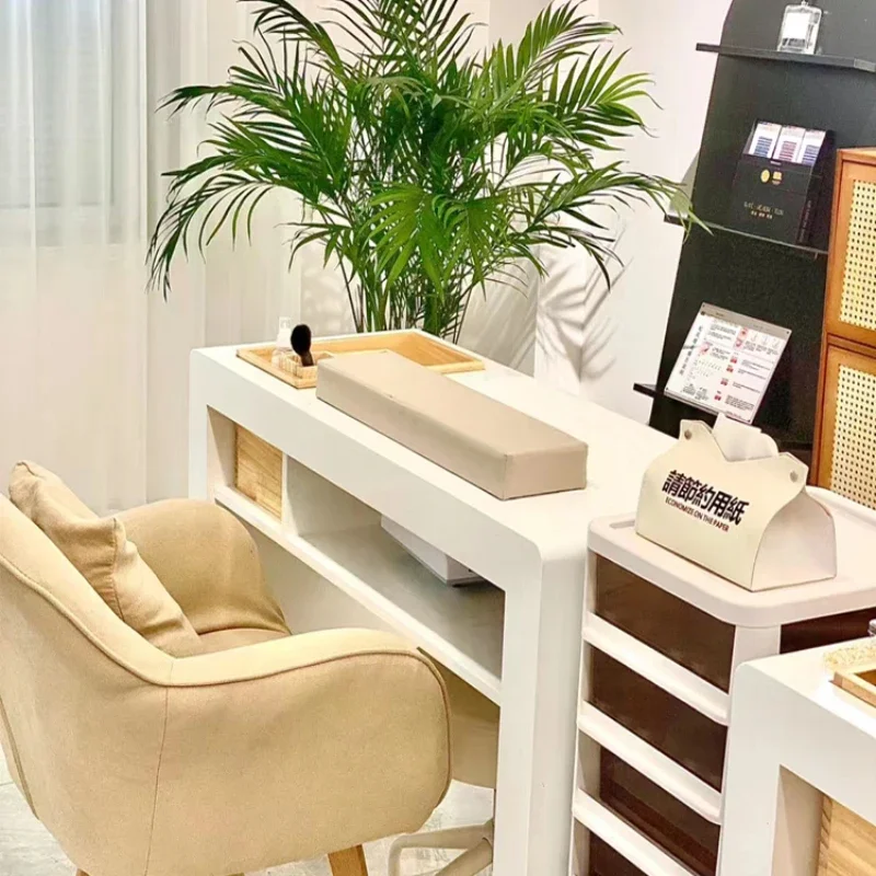 Nail Table Manicure Desk Portable Tech Nails Furniture Aesthetics Beauty Salon Reception Mesas De Manicuria Mesa De Supplies