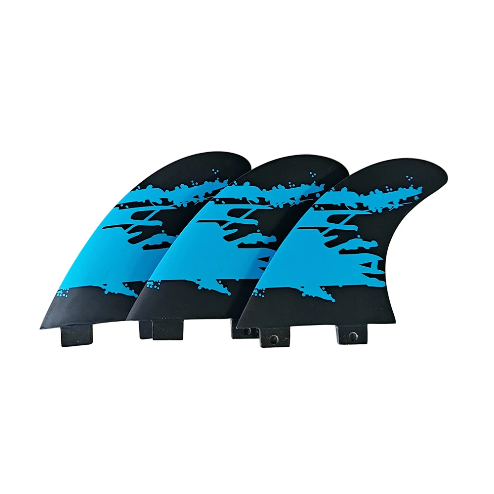 UPSURF FCS Fin SUP Board Fin Двойные вкладки Ласты для серфинга M Синий/Зеленый/Фиолетовый Сотовый плавник Tri Surf Fin Quilhas Стекловолоконные ласты для доски для серфинга