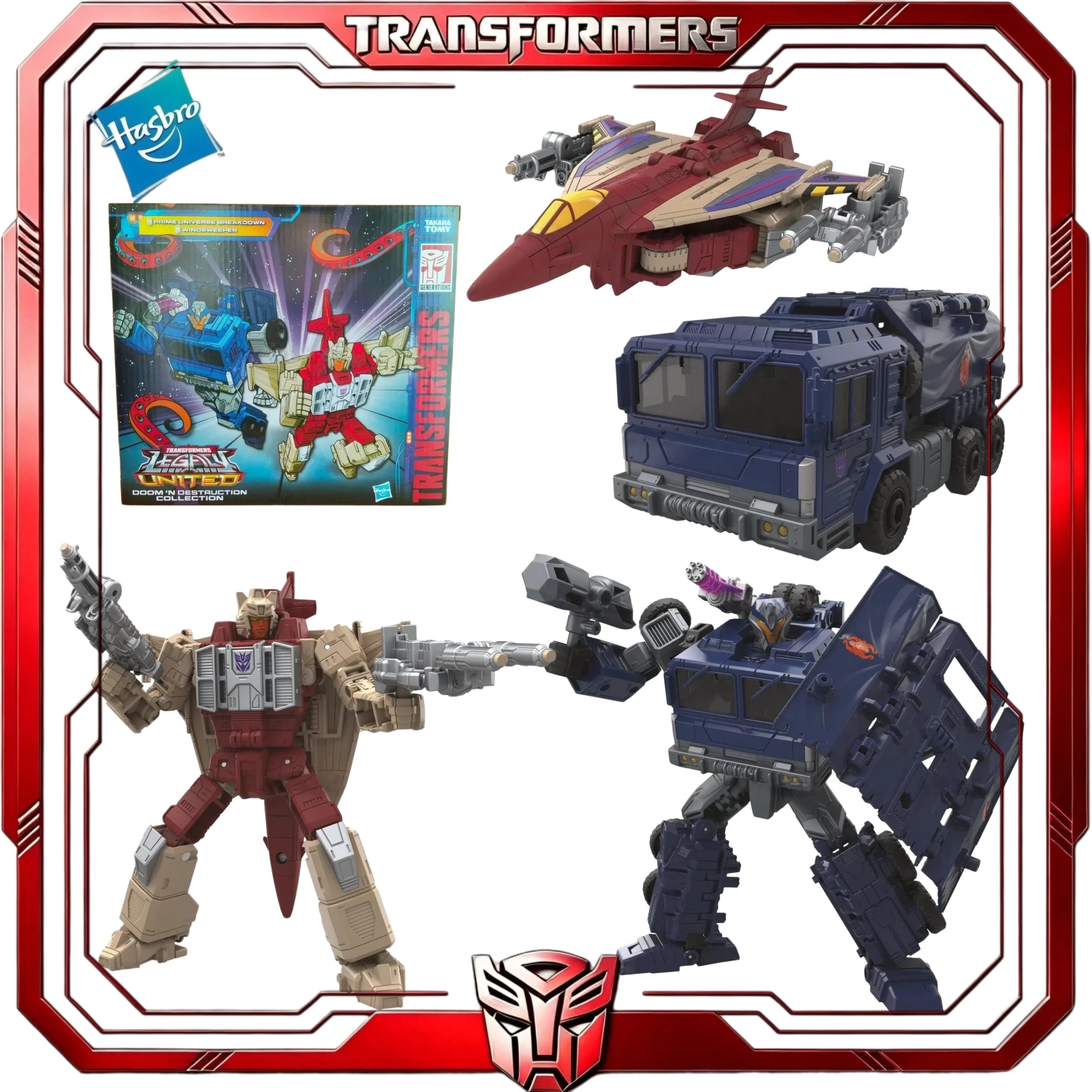 Amazon Exclusive Transformers Legacy Doom N Destruction Breakdown Windsweeper Mayhem Attack Squad Targetmaster Action Figure