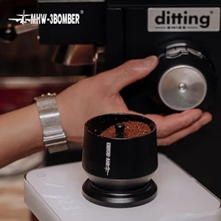 Embudo dosificador de café expreso con agitador, taza dosificadora de café de aleación de aluminio compatible con herramienta de Barista portátil de 58mm, MHW-3BOMBER