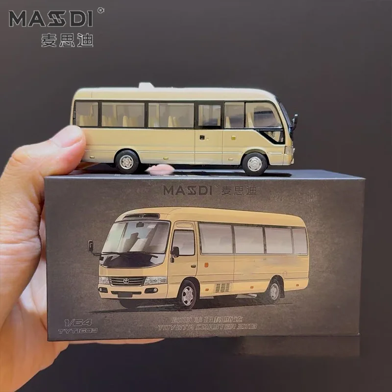 Masdi 1:64 2013 تويوتا كوستر سبائك الذهب نموذج مصغر سيارة مخصصة للأطفال لعبة تحصيل حلية محاكاة اللعب السيارة #6