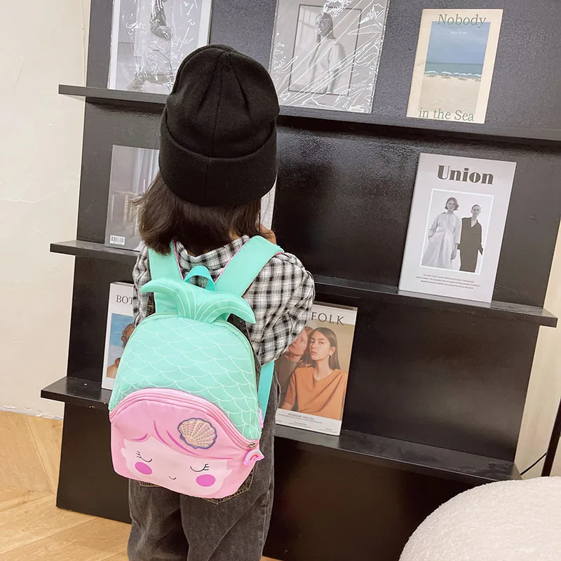 Cartoon Child Backpack Girl Princess Bags Mermaid Kindergarten Cute Toy Bags Baby Backpack Outdoor Early Education Backpack