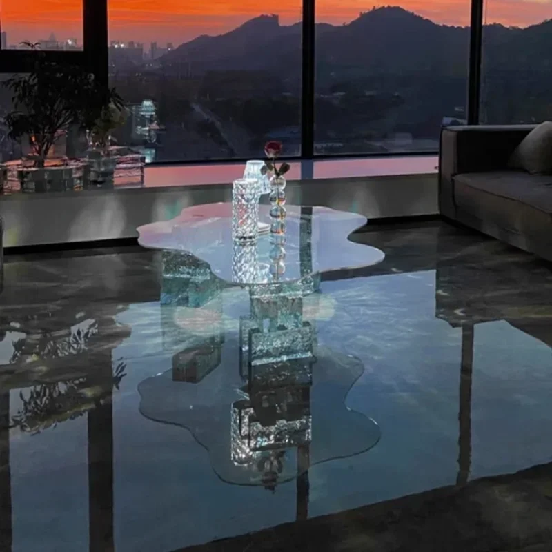 Transparent Acrylic Cloud Coffee Table Living Room Simple Nordic Small Apartment Table