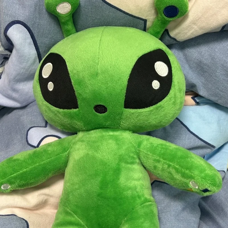 

34cm New Green Alien Kawaii Plush Toys Cute Soft Stuffed Cartoon Anime Dolls For Kid Birthday Christmas Gift Sofa Decoration
