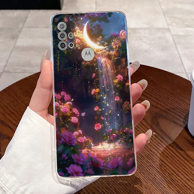 For Motorola Moto G10 G20 G30 Phone Case Cute Cartoon Rabbit Hearts Painted Clear Soft Silicone Cover for Moto G 10 20 30 Funda view 5