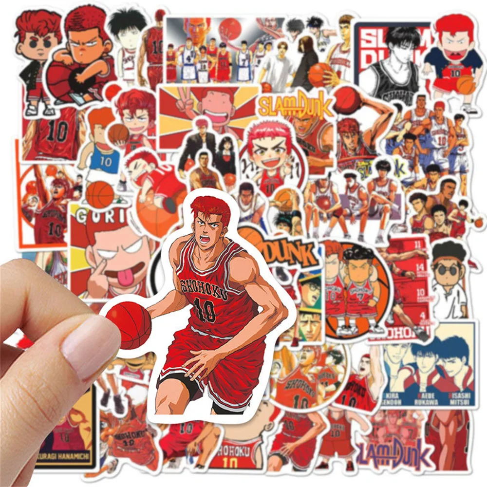 50 SZTUK Anime Slam Dunk Graffiti Wodoodporna Naklejka Kreatywna Dekoracyjna Naklejka Lodówka Deskorolka Kask Gitara
