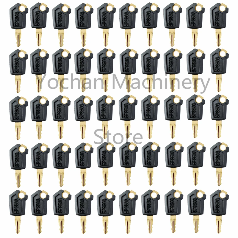 50 Pcs Ignition Lock Key For Caterpillar 5P8500 0964753 0966198 8V4404 9G2777 Excavator Loader  Free Shipping