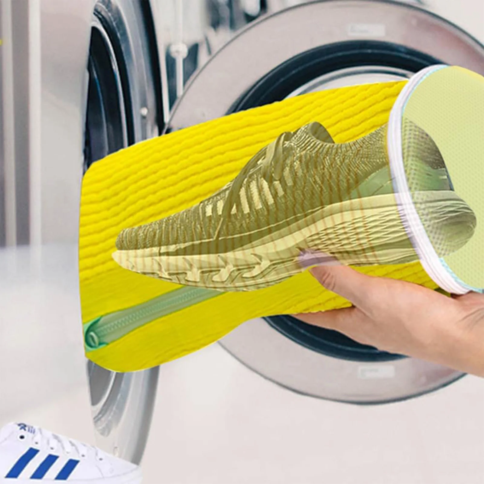 

Sneakers Shoes Laundry Bag Special Shoe Washing Mesh Bag for Home Bathroom Washing Machine IMNT