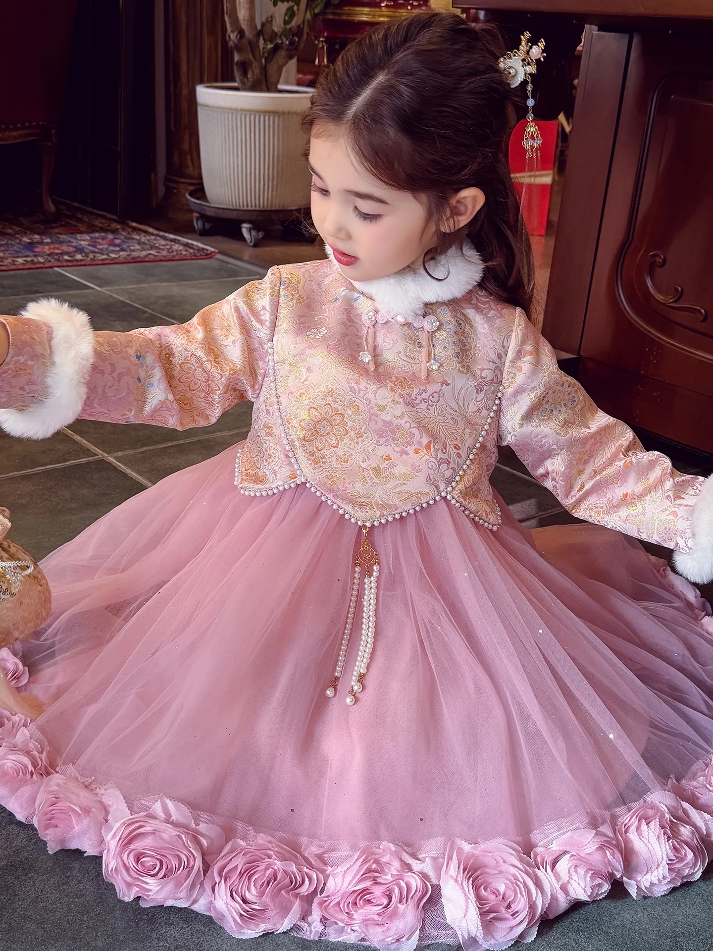 girls'-fce-lined-dr-children's-winter-faion-high-waisted-a-line-skirt-long-sve-mid-length-princ-dr