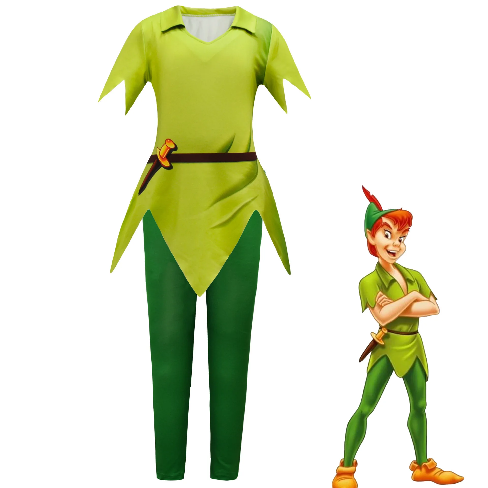 Anime Halloween Peter Pan Cosplay Costume Christmas Children PeterPan Cosplay Sets Stage Party Costumes for Children Kids Party