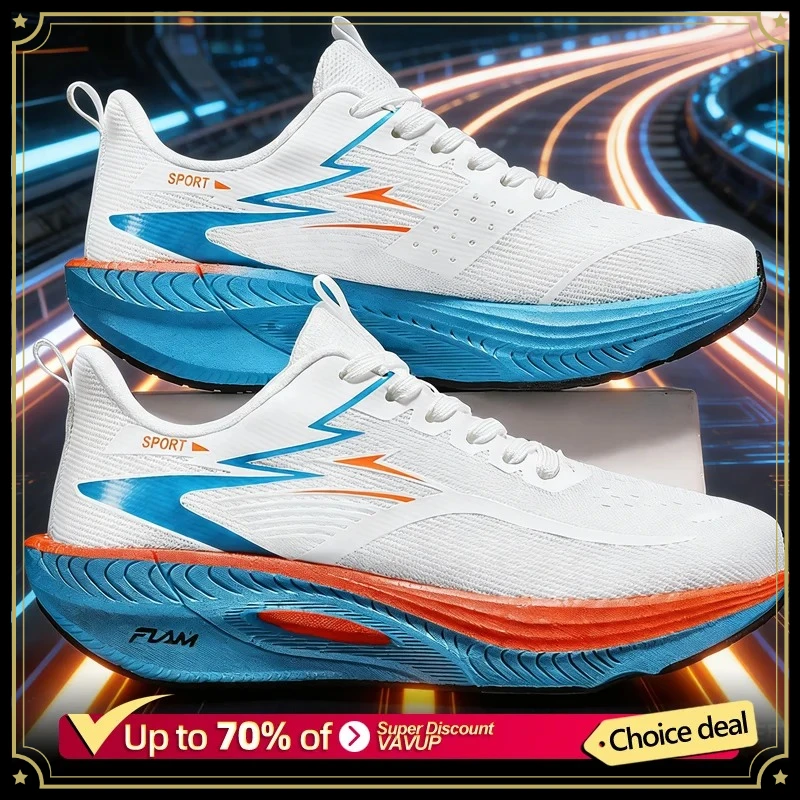 

Men Sports Speciality Running Shoes Carbon Board Marathon Breathable Lightweight Women's Comfortable Athletic Nonskid Sneakers
