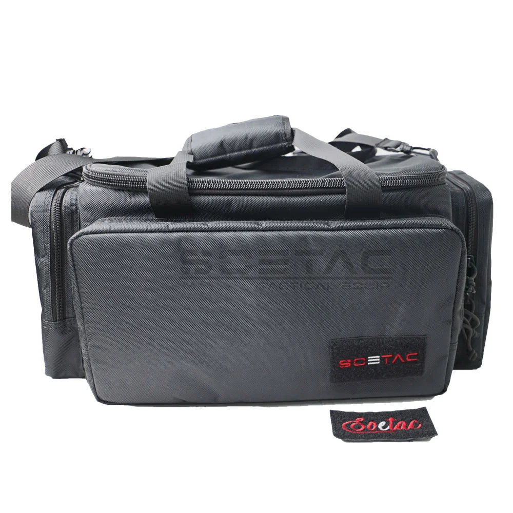 SOETAC IPSC Sports Handbag Men IDPA Full-open Equipment Handbag Multi-function Single Shoulder Bags Portable Dual-use Case