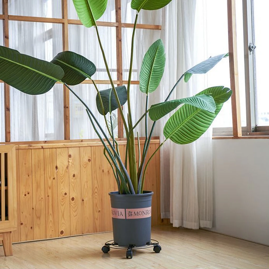 Metal Free To Move Plant Pot Round Wheel For Flexible Arrangement Multi-functional Wide Application diameter40cm