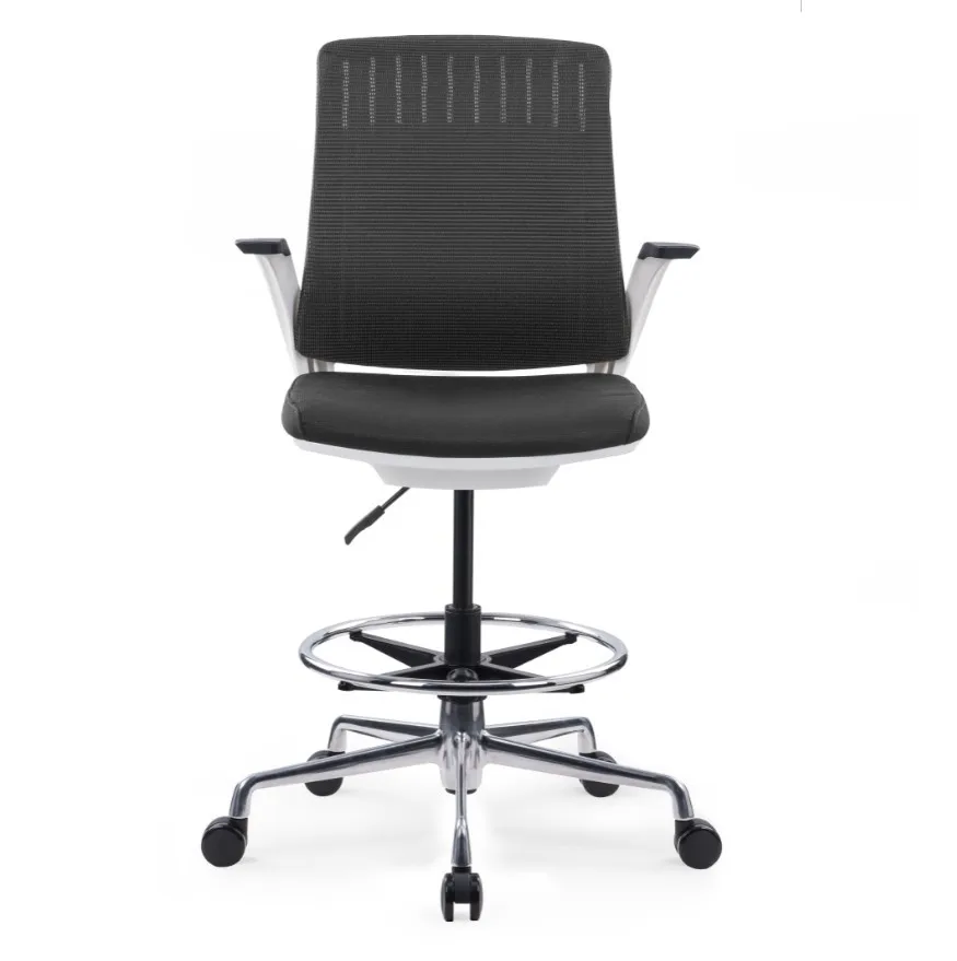 

Office Furniture Height Adjustable Swivel Mesh High Chair With Footrest for Standing Desk