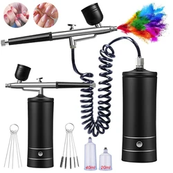Airbrush Nail with Compressor Portable Airbrush with Compressor for Nails Art Cake Painting Crafts Air Brush with Compressor Kit