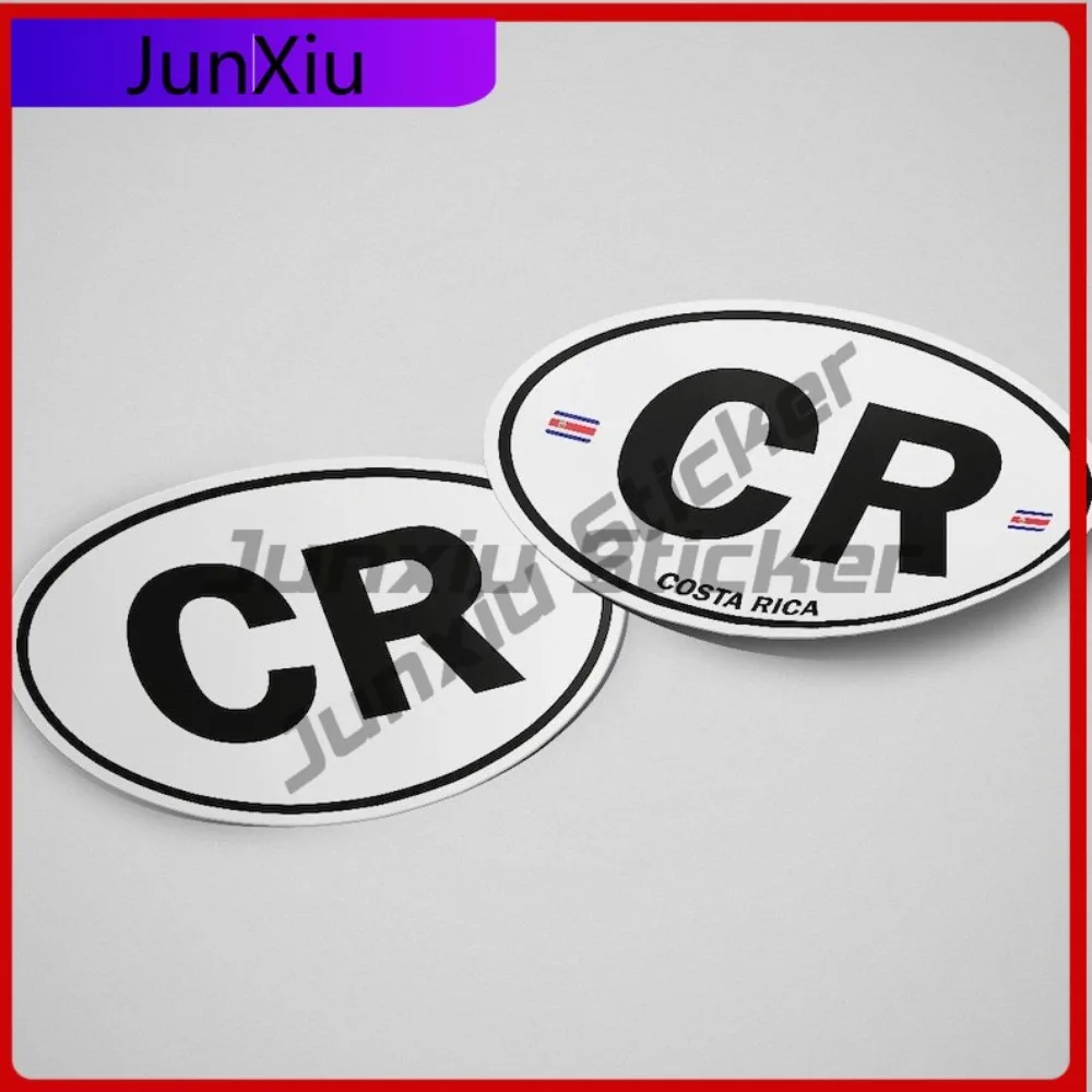

Costa Rica Flag Sticker Oval-shaped White and Black Unique Car Windows Outdoor Safety Warnings Scratch Resistant Waterproof Car