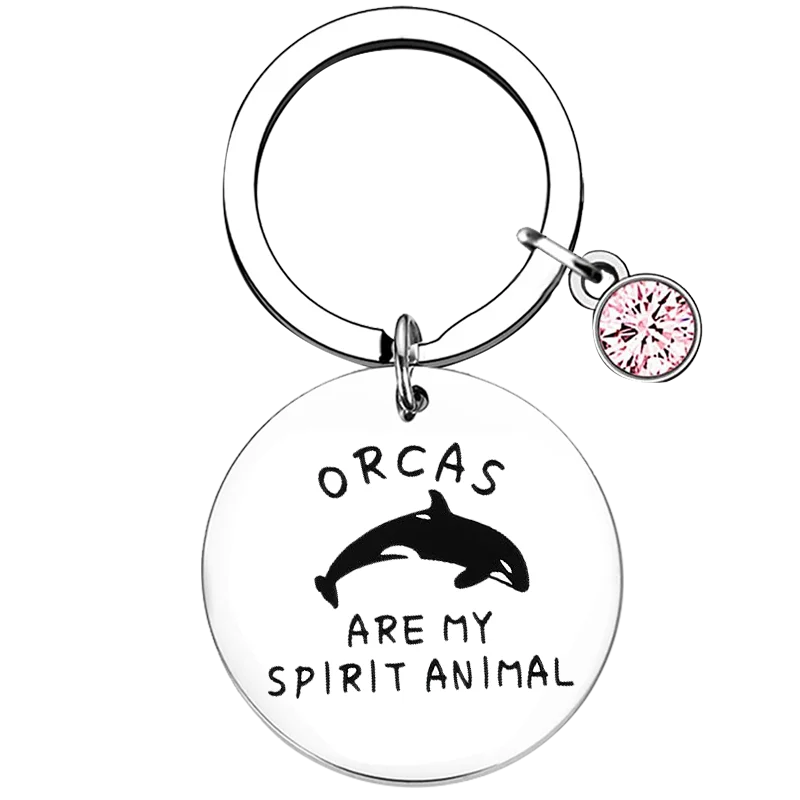 Orcas are My Spirit Animal Key Chain Ring Killer Whale Gift Funny Animal Lover Gift keychains pendant Gift