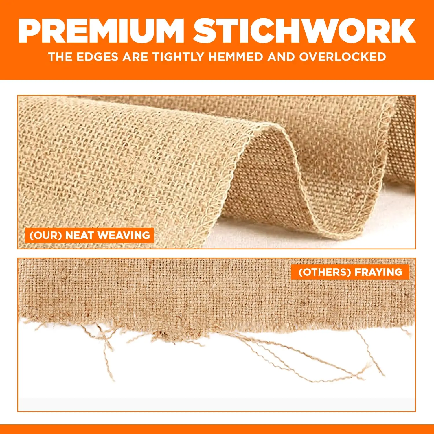 2M Natürliche Jute-Stoffrolle, 13 Breiten 2,5-35cm, Juteband für Tischläufer, Hochzeitsfeier, DIY-Heimwerkerarbeiten – Detail 5