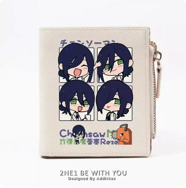 Cartera de moda de Anime Reze, monedero de PU, tarjeta, monedero con cremallera, regalo de Cosplay, B241