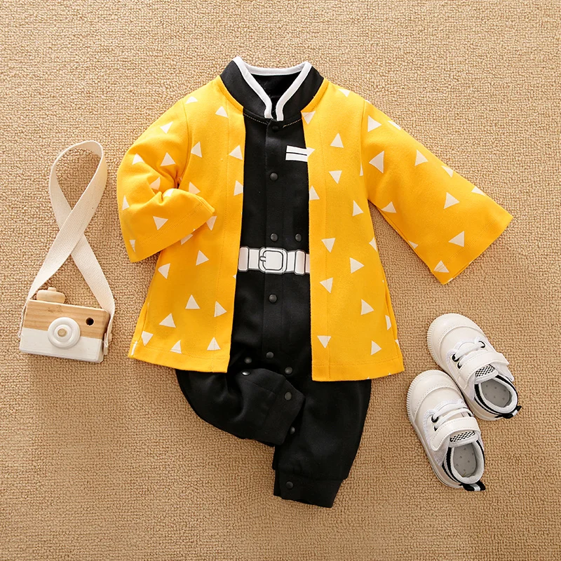 Neonatal Clothing Anime Style Handsome Role-Playing Cotton Comfortable And Soft0-18 Spring And Autumn Long Sleeved Baby Jumpsuit
