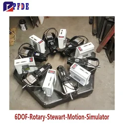 DIY 6DOF-Rotary-Stewart-Motion-Simulator 220V 750W AC Servomotor White Driver and Helical Planetary Reduction Motor 50:1