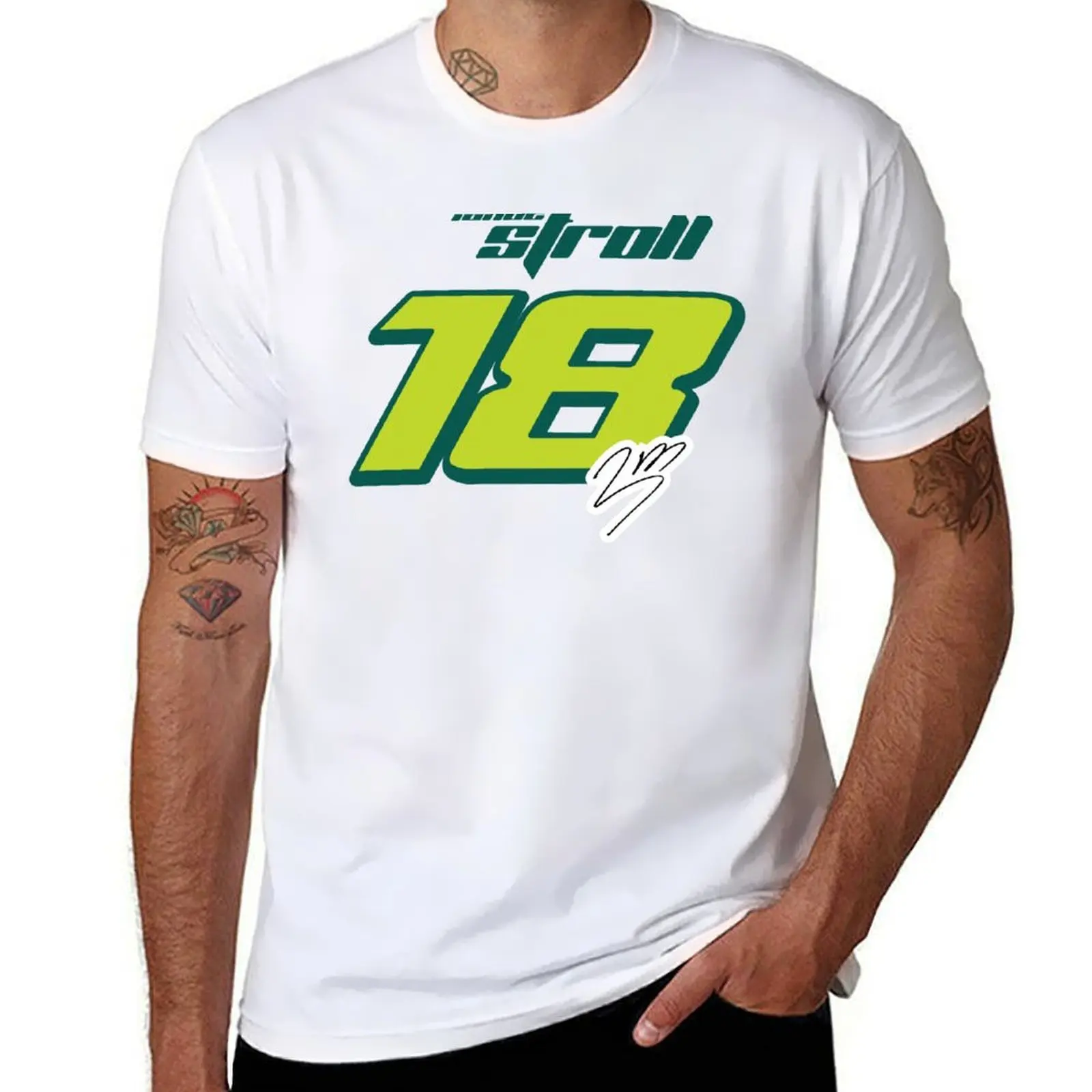 

F1 Lance Stroll 18 T-Shirt man t shirts high quality luxury brand mens graphic t shirts T-Shirt