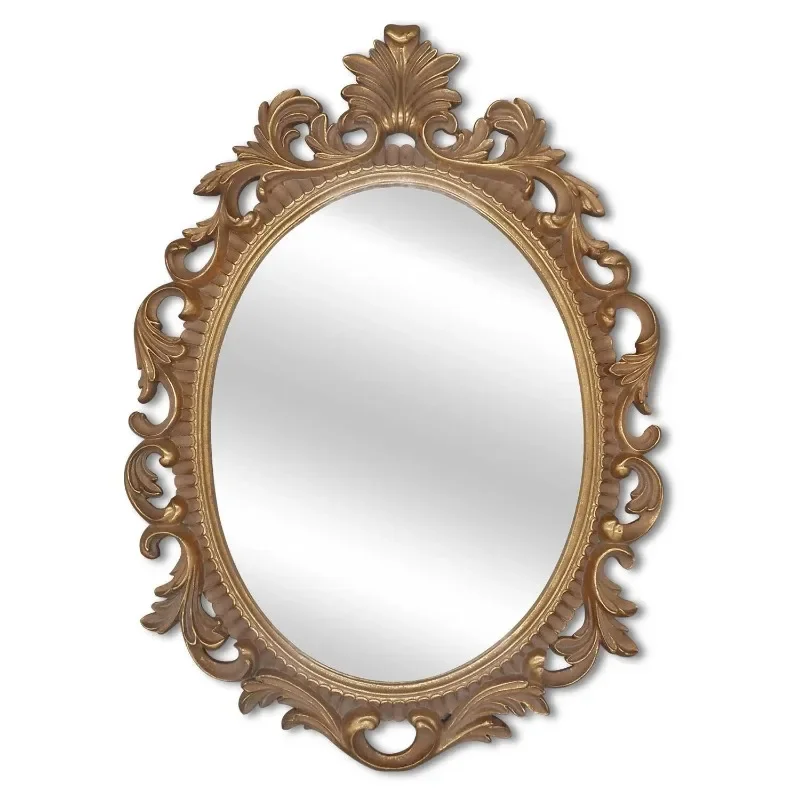 

18'' Wall Mirror Oval Framed Mirrors for Living Room Decor, Hanging Mirror Vintage Home Decor