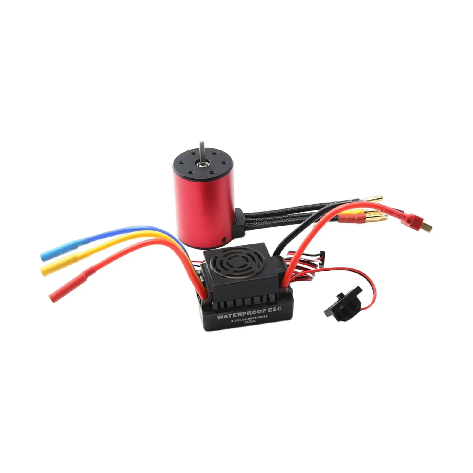 

3650 Brushless Motor & 60A ESC 50Mmx36mm Bulid in 5.5V/3A Bec DIY Brushless Motor with 60A ESC for 1/10 RC Car Hobby Model Accs