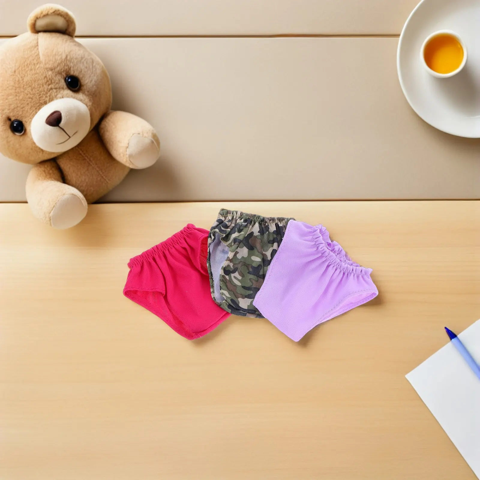 6 個のミニチュア下着 18 インチ用 かわいい洗えるおむつ ロールプレイアクセサリー ファッションドレスアップセット 女の子用 クリエイティブ