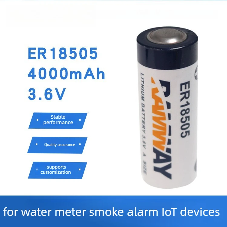 ER18505 3.6V Disposable Lithium Battery 4000mAh Not Rechargeable Batteries for Internet of Things Smart Water Meter Patrol Alarm