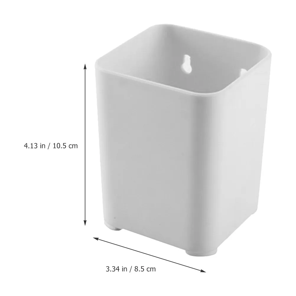 Wall Mount Punch-Free Pen Holder Multi-Function Adhesive Organizer for Desk Stationery Storage Box Desktop Pencil Holder