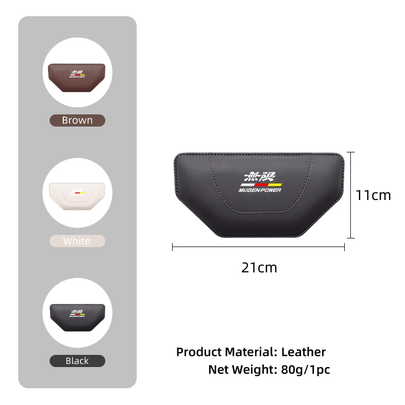 Car Knee Cushion Leather Pad Auto Universal Thigh Support Mat Power Civic 5D Accord 8 CRV Hrv Fit Jazz Type For Honda Mugen view 6