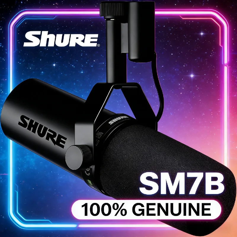 Shure SM7B Dynamic Microphone XLR Studio Cardioid Broadcast Podcast Vocal Mic