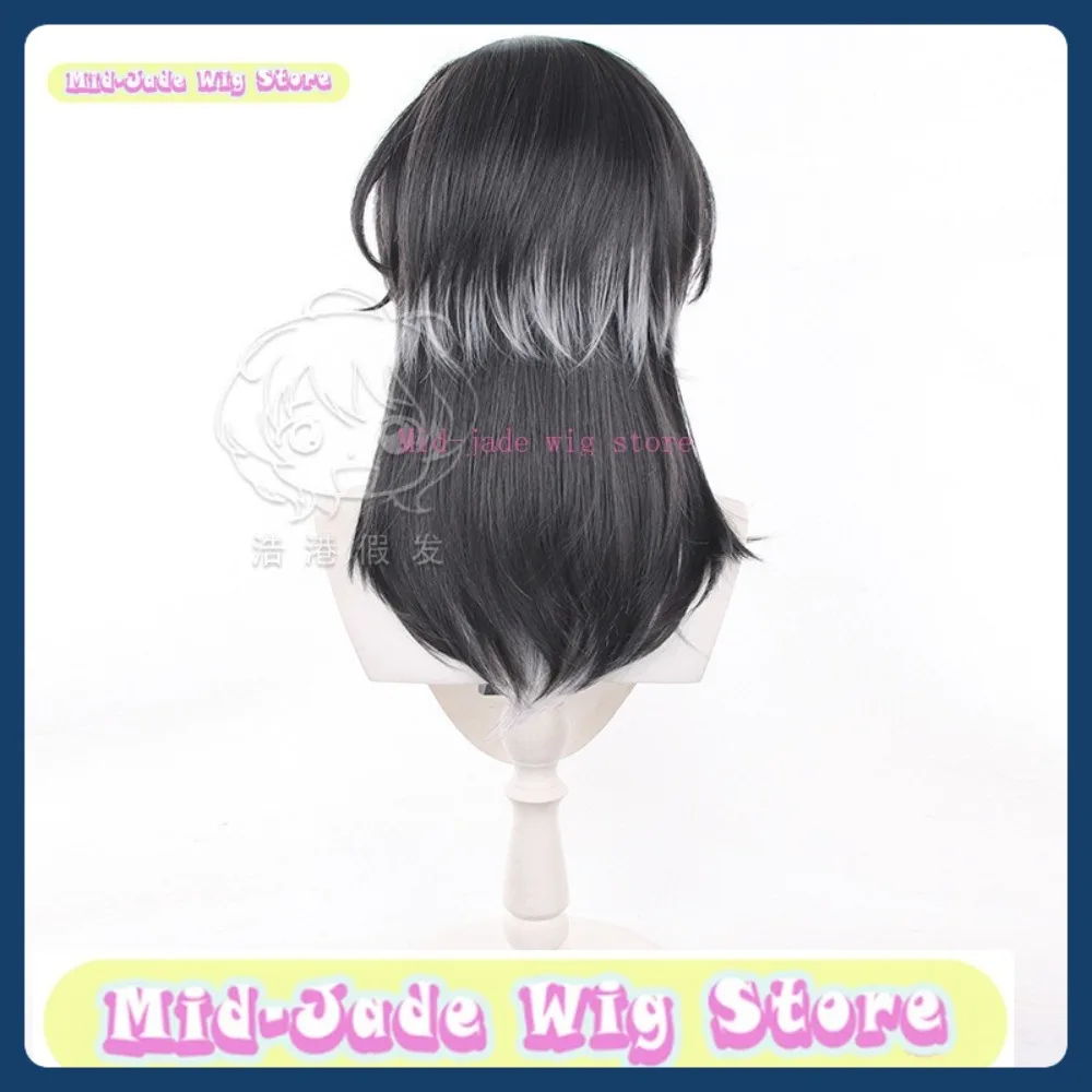 منتصف اليشم شعر مستعار مخزن الهوية الخامس فارس شعر مستعار تأثيري أنيمي لعبة الأدوار زي هالوين زي الدعائم الشعر الاصطناعية #2