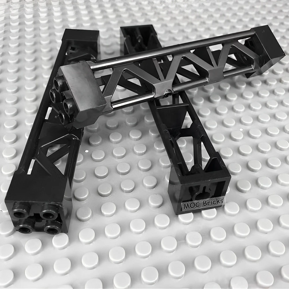 10pcs Black Support Girder Triangular 2x2x10 Column Train Track   MOC Building Block Part Compatible legoeds MOC 58827 95347